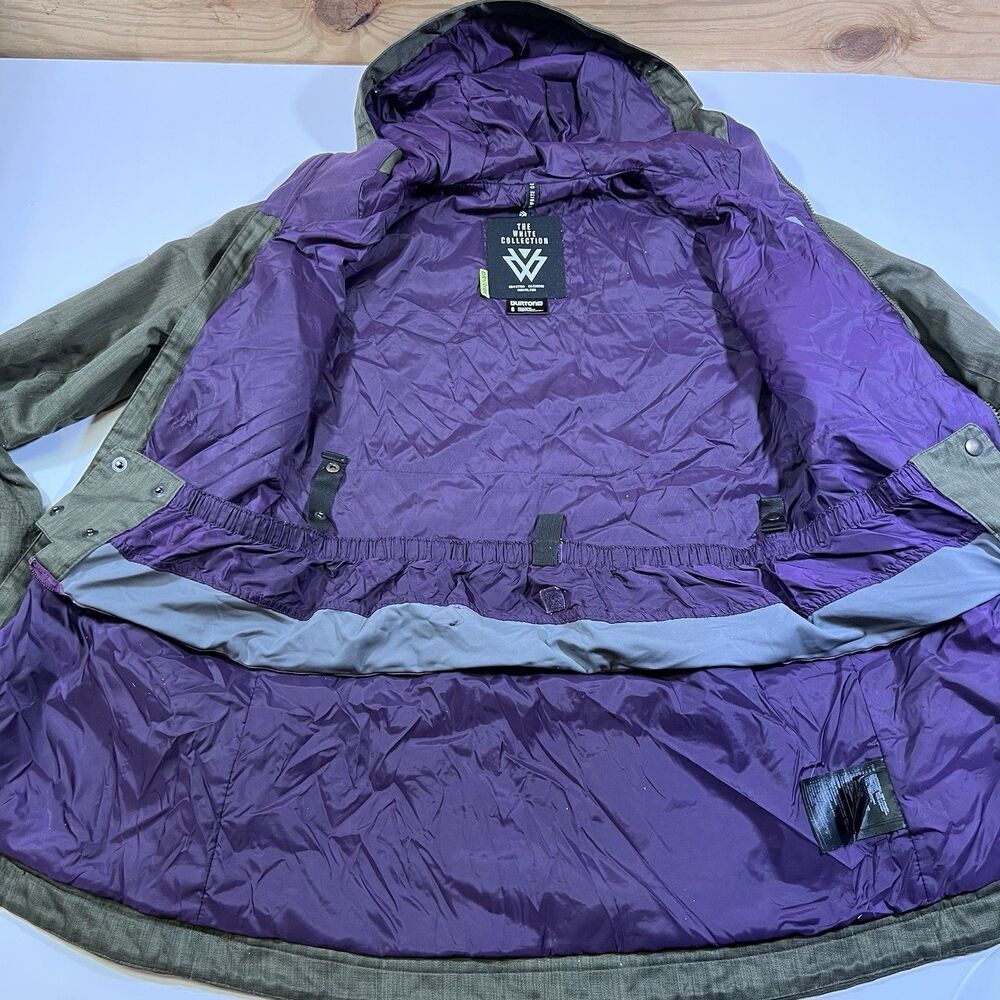 Burton White Collection Dryride Ski Snowboard Jacket Men's Small *READ* - Picture 10 of 14